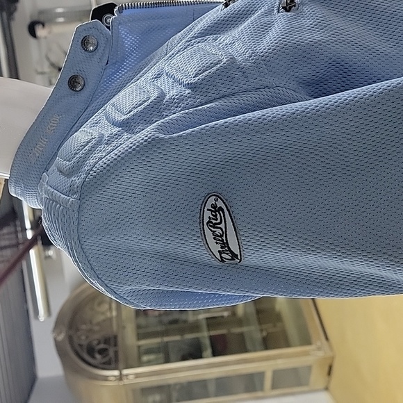 Thrill Ride Motorcycle Biker Jacket Light Blue Mesh Padded Size Medium - Picture 4 of 16